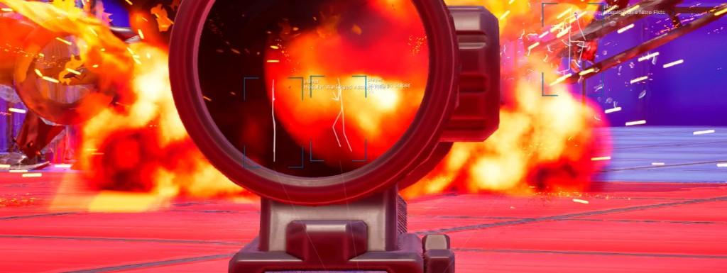 Fortnite aimbot scope view with ESP through combat explosions